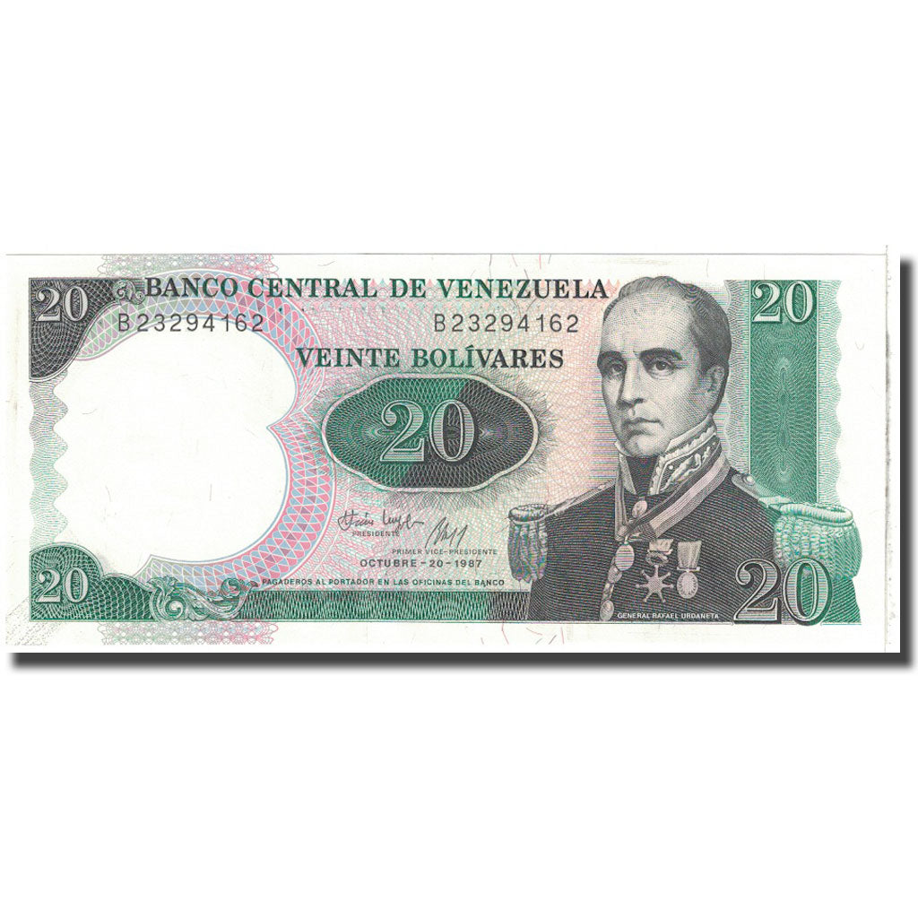 Banknote, Venezuela, 20 Bolivares, 1987, 1987-10-20, KM:71, UNC(65-70)