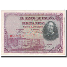 Banconote, Spagna, 50 Pesetas, 1928, 1928-08-15, KM:75b, MB+