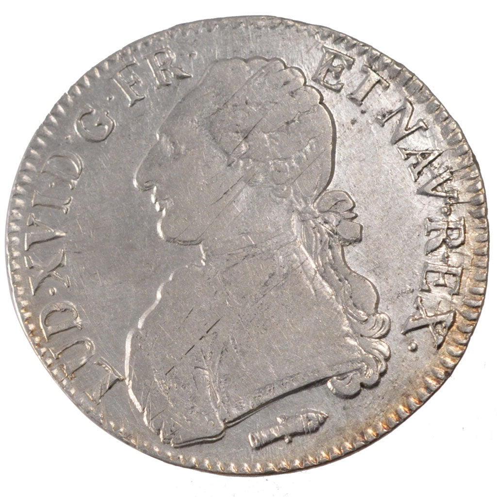 FRANCE, Écu aux branches d'olivier, ECU, 1785, Perpignan, KM #564.13, VF(30-35),