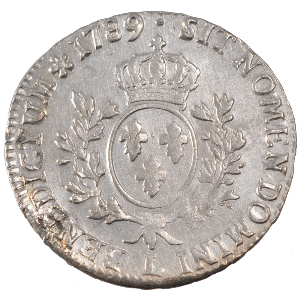Francia, Louis XVI, Écu aux branches d'olivier, Ecu, 1789, Bayonne, BB, Arge...
