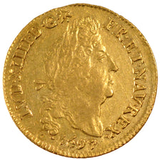 FRANCE, Louis d'Or, 1697, Rouen, AU(50-53), Gold, Gadoury #252, 6.67