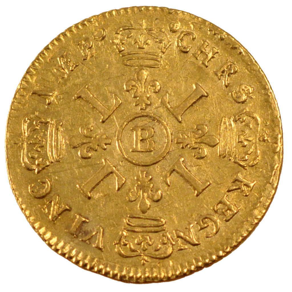 FRANCE, Louis d'Or, 1697, Rouen, AU(50-53), Gold, Gadoury #252, 6.67