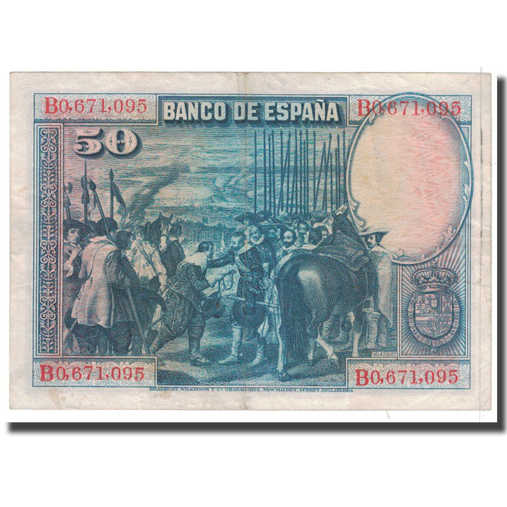 Banknote, Spain, 50 Pesetas, 1928, 1928-08-15, KM:75b, EF(40-45)