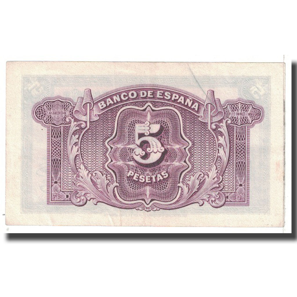 Billet, Espagne, 5 Pesetas, 1935, KM:85a, SUP