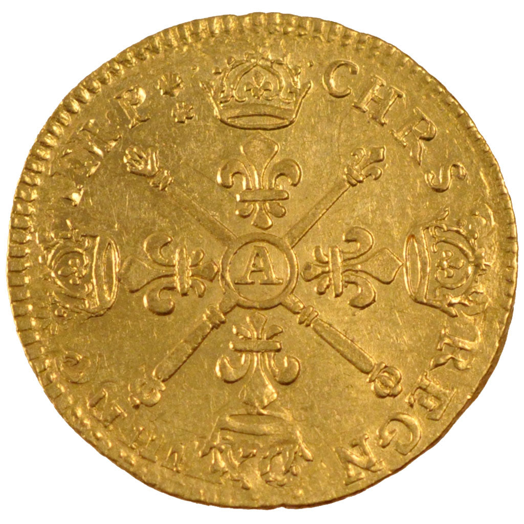 FRANCE, Louis d'or aux insignes, Louis D'or, 1705, Paris, KM #365.1, AU(55-58),.