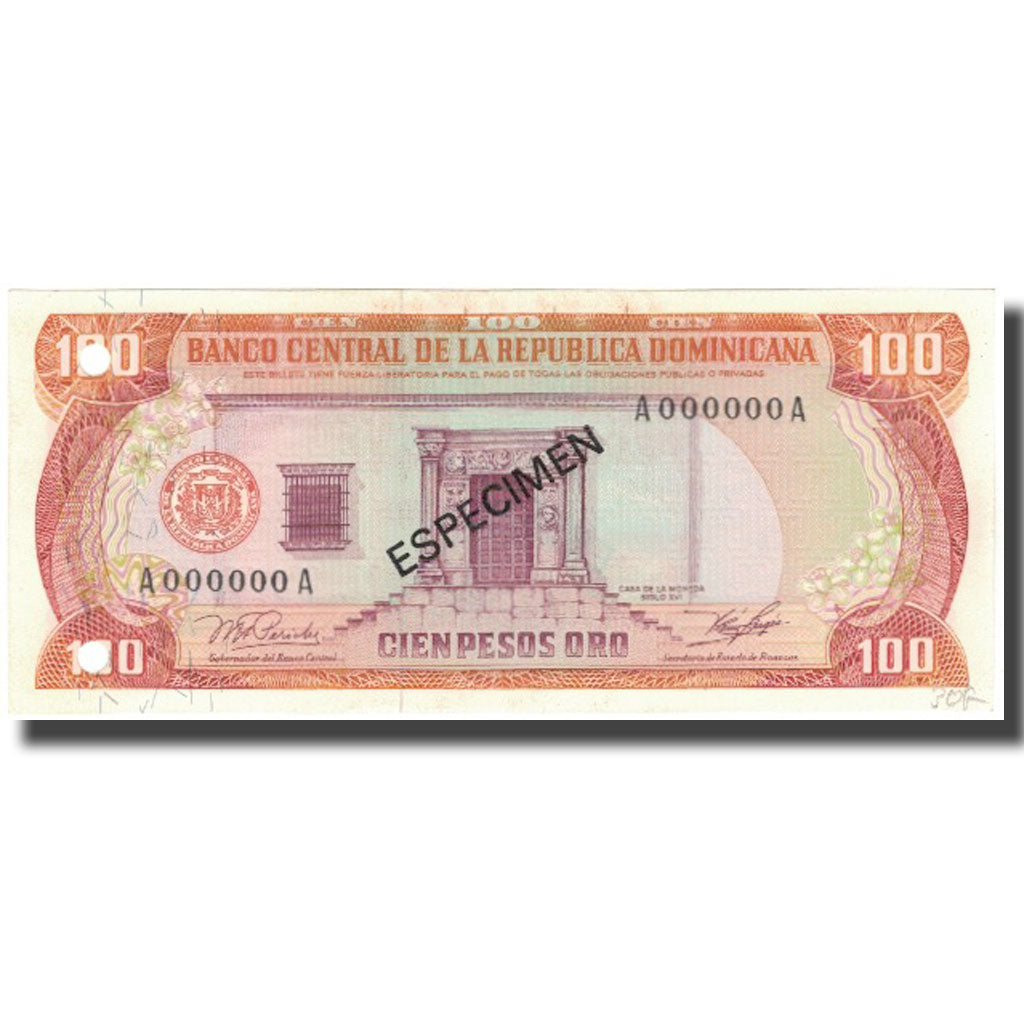 Banknote, Dominican Republic, 100 Pesos Oro, 1977, KM:122s1, UNC(63)