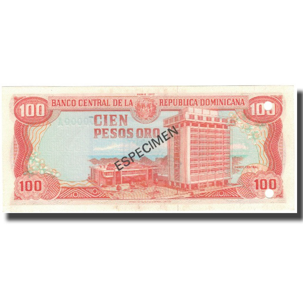 Banknote, Dominican Republic, 100 Pesos Oro, 1977, KM:122s1, UNC(63)