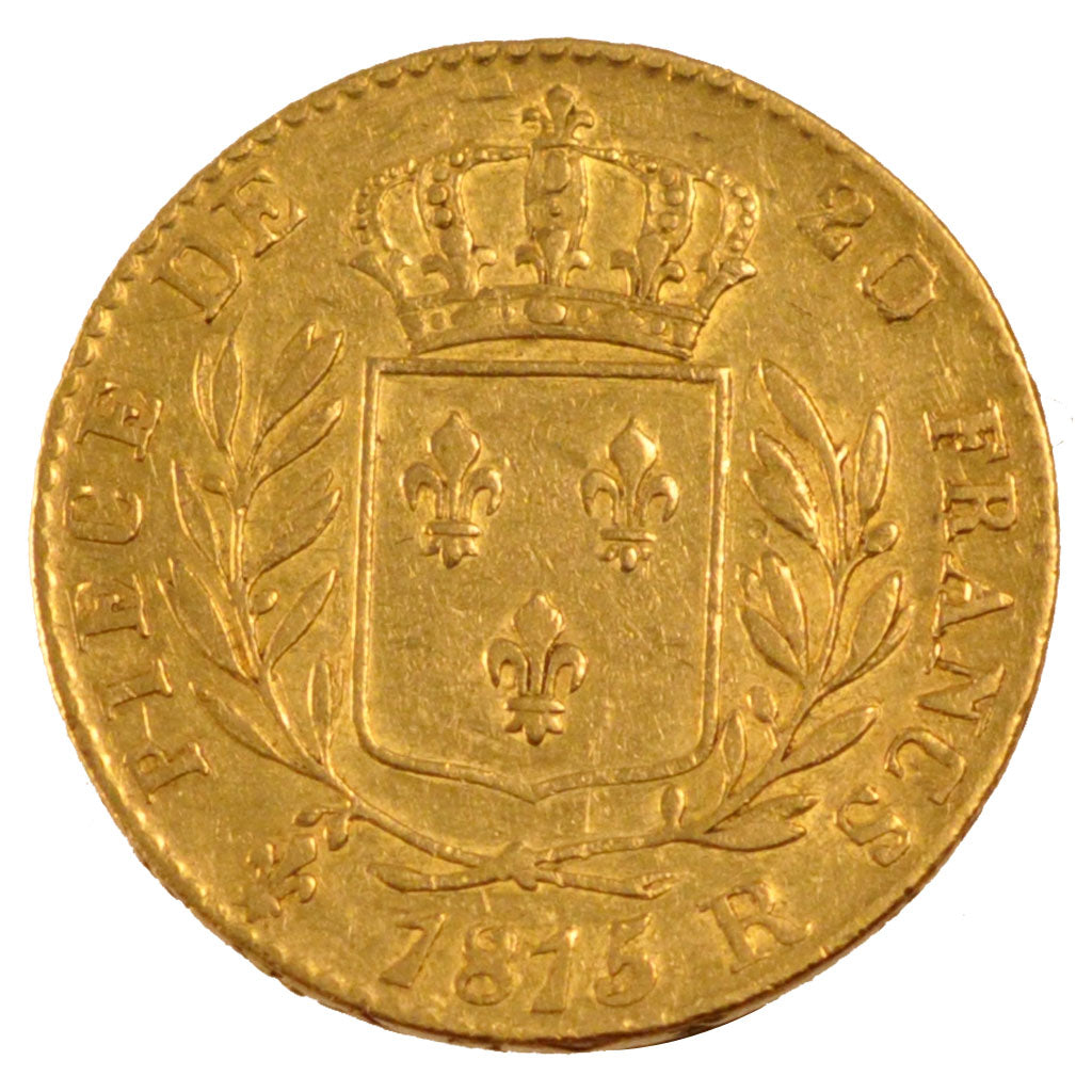 Francia, 20 Francs, 1815, London, BB, Oro, Gadoury:1027