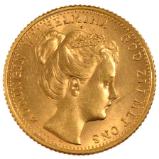 Netherlands, 10 Gulden, 1898, Utrecht, KM #124, AU(55-58), Gold, 22.5, 6.73