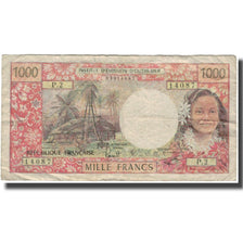 Banknot, Tahiti, 1000 Francs, KM:27b, F(12-15)