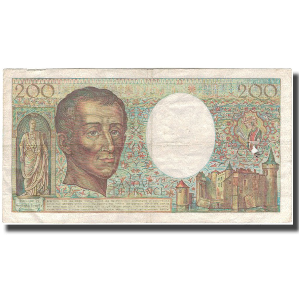 França, 200 Francs, Montesquieu, 1983, F(12-15), Fayette:70.3, KM:155a