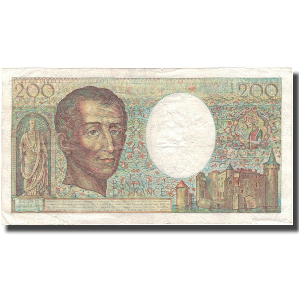 France, 200 Francs, Montesquieu, 1983, VF(20-25), Fayette:70.3, KM:155a