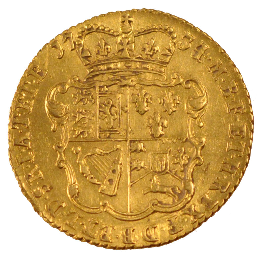 Gran Bretagna, George II, 1/2 Guinea, 1734, SPL-, Oro, KM:565.1