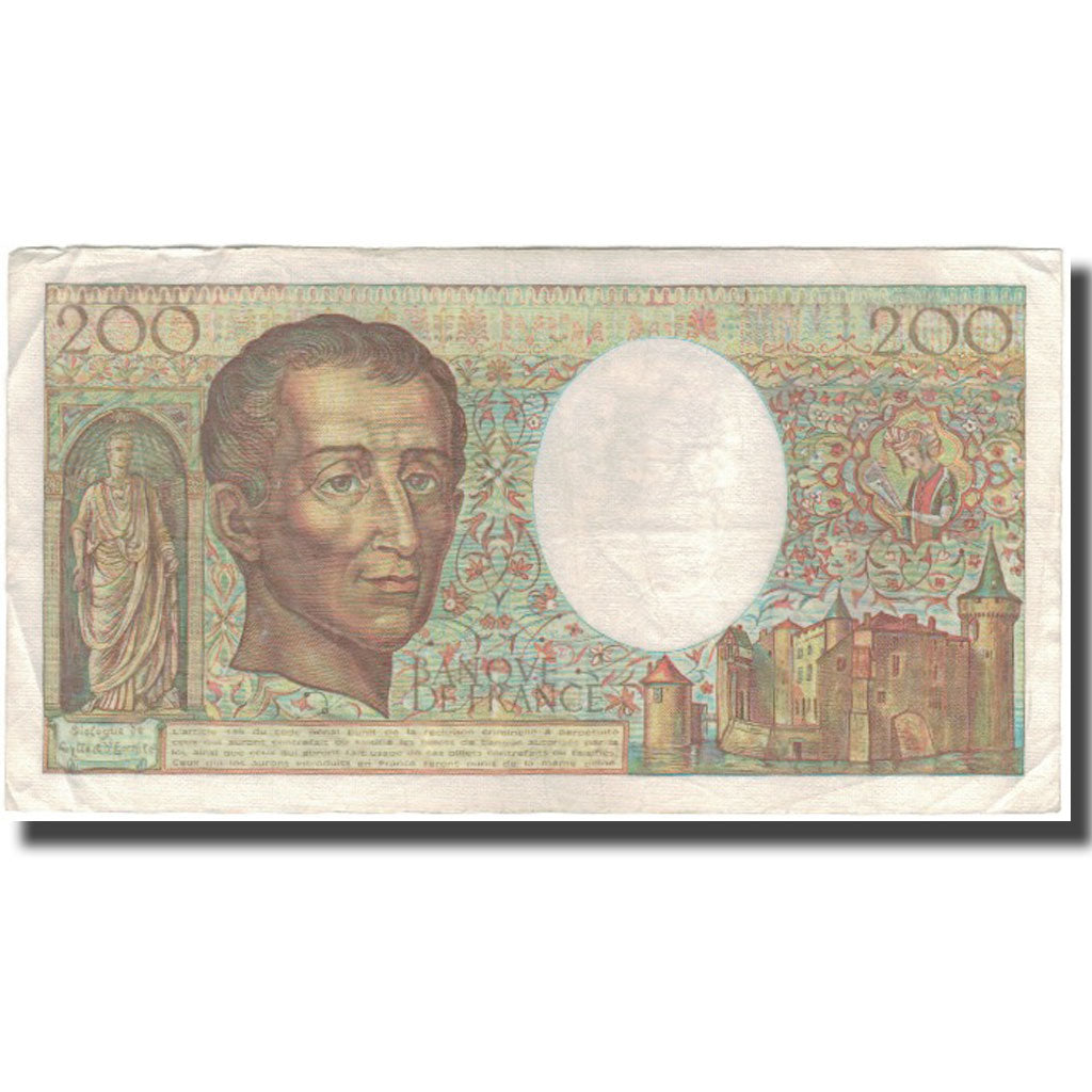 Francia, 200 Francs, Montesquieu, 1983, BC, Fayette:70.3, KM:155a