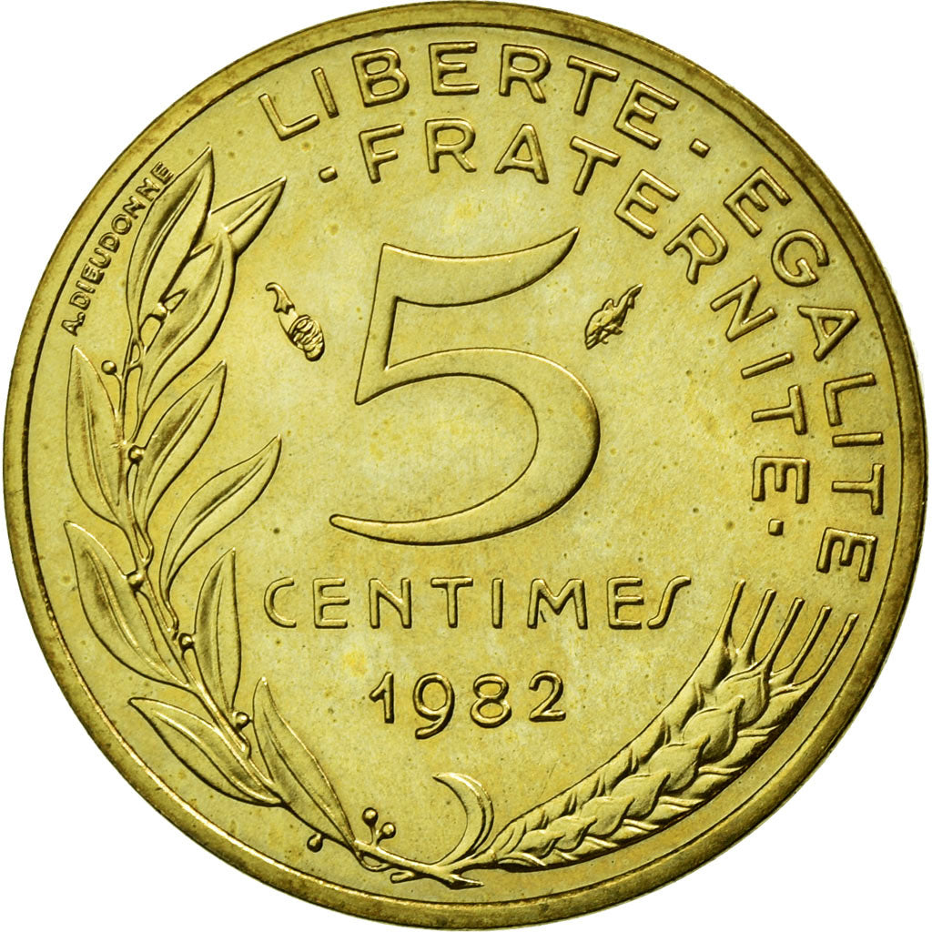 Coin, France, Marianne, 5 Centimes, 1982, Paris, MS(65-70), Aluminum-Bronze