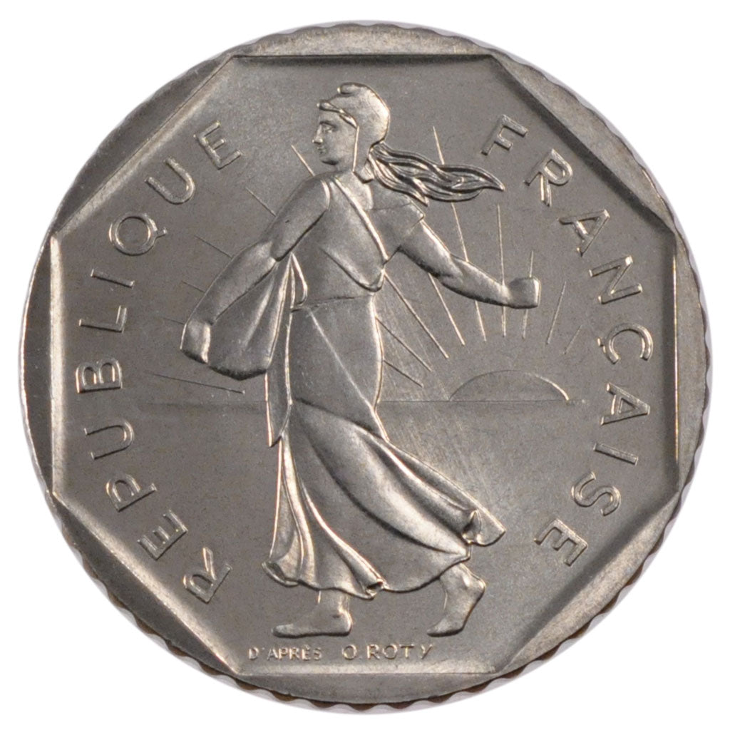 FRANCE, 2 Francs, 1980, MS(63), Nickel, Gadoury #547, 7.50