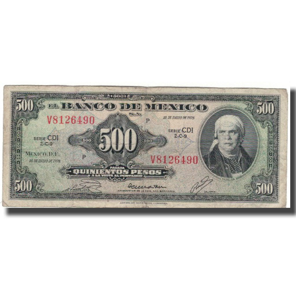 Banknote, Mexico, 500 Pesos, 1978-01-18, KM:51t, VF(20-25)