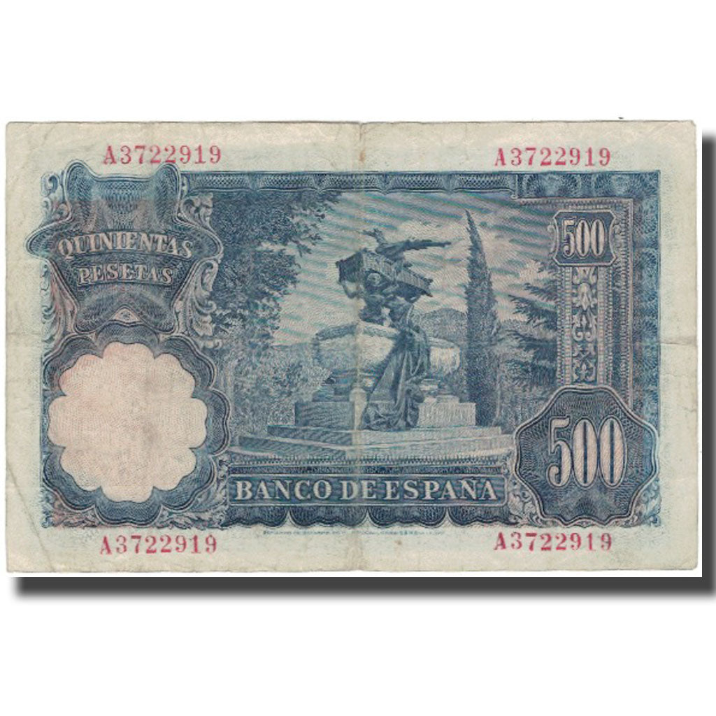Banknote, Spain, 500 Pesetas, 1951-11-15, KM:142a, VF(20-25)