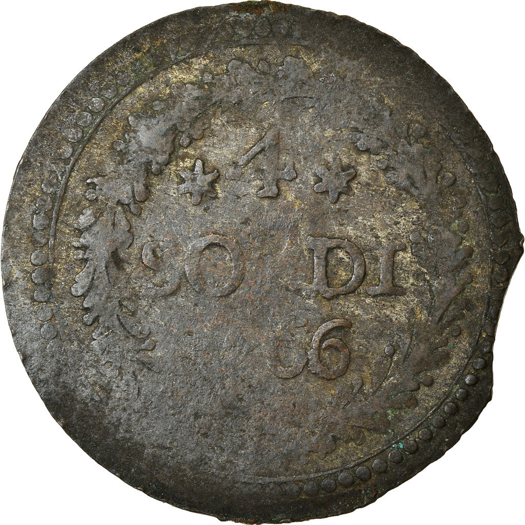 Moneta, DEPARTAMENTY WŁOSKIE, CORSICA, General Pasquale Paoli, 4 Soldi, 1766