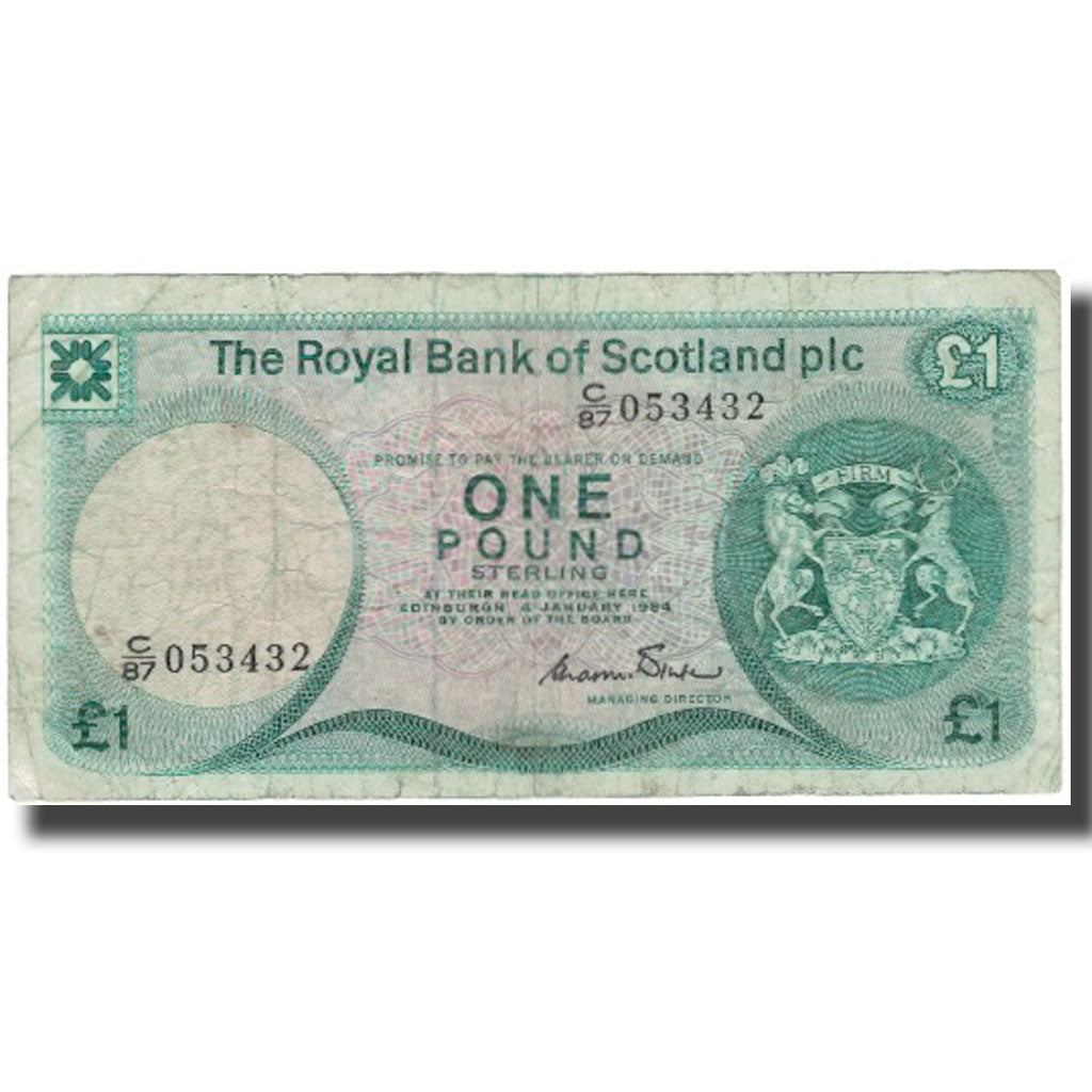 Banknote, Scotland, 1 Pound, 1984-01-04, KM:341b, VG(8-10)