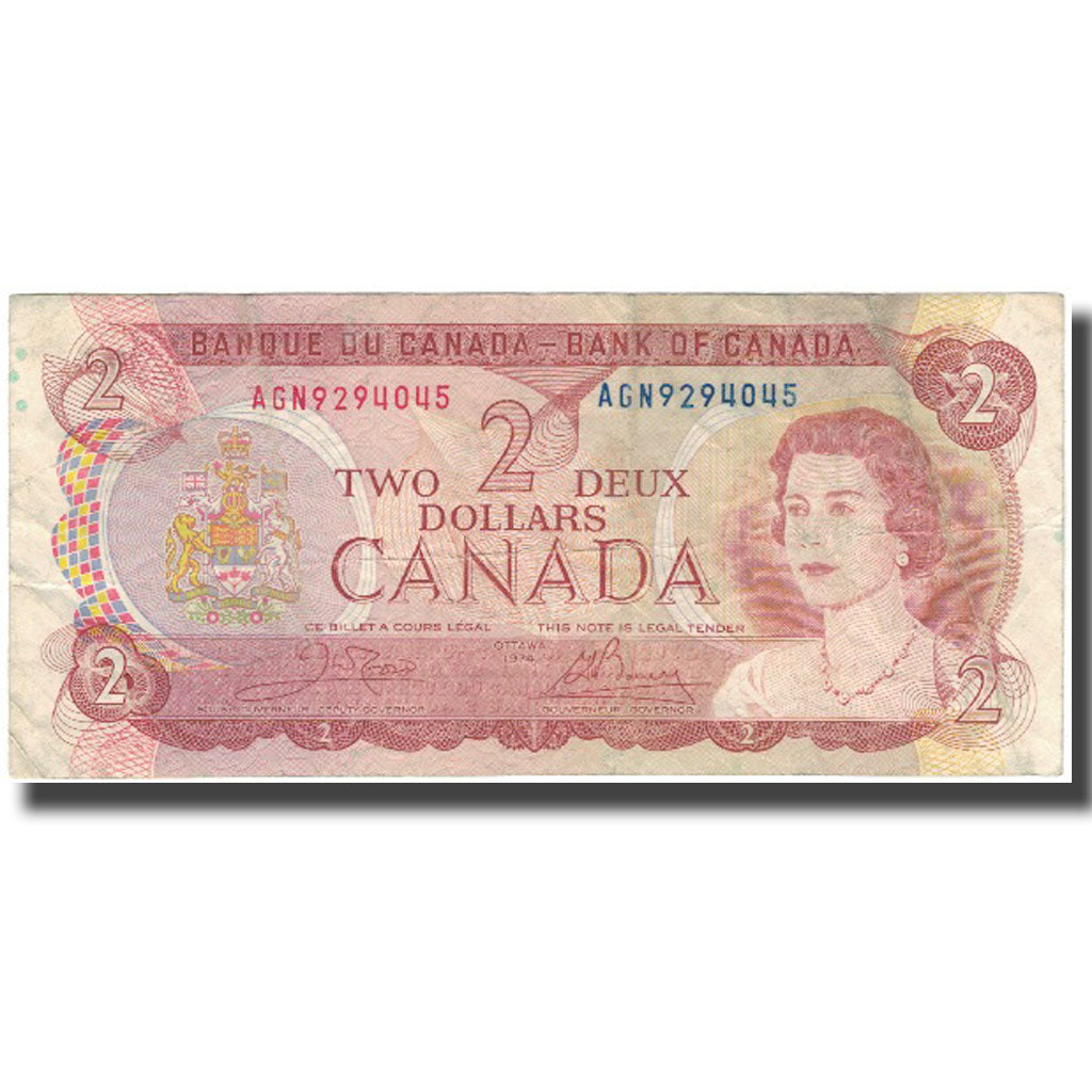Biljet, Canada, 2 Dollars, 1974, KM:86a, B