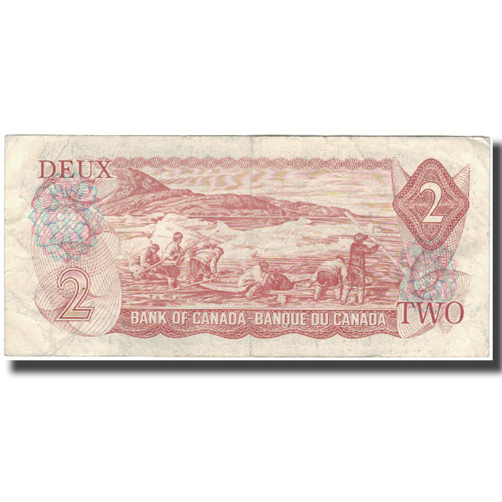 Nota, Canadá, 2 Dollars, 1974, KM:86a, VF(20-25)
