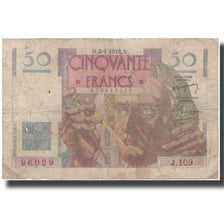 France, 50 Francs, Le Verrier, 1948-04-08, B, Fayette:20.10, KM:127b