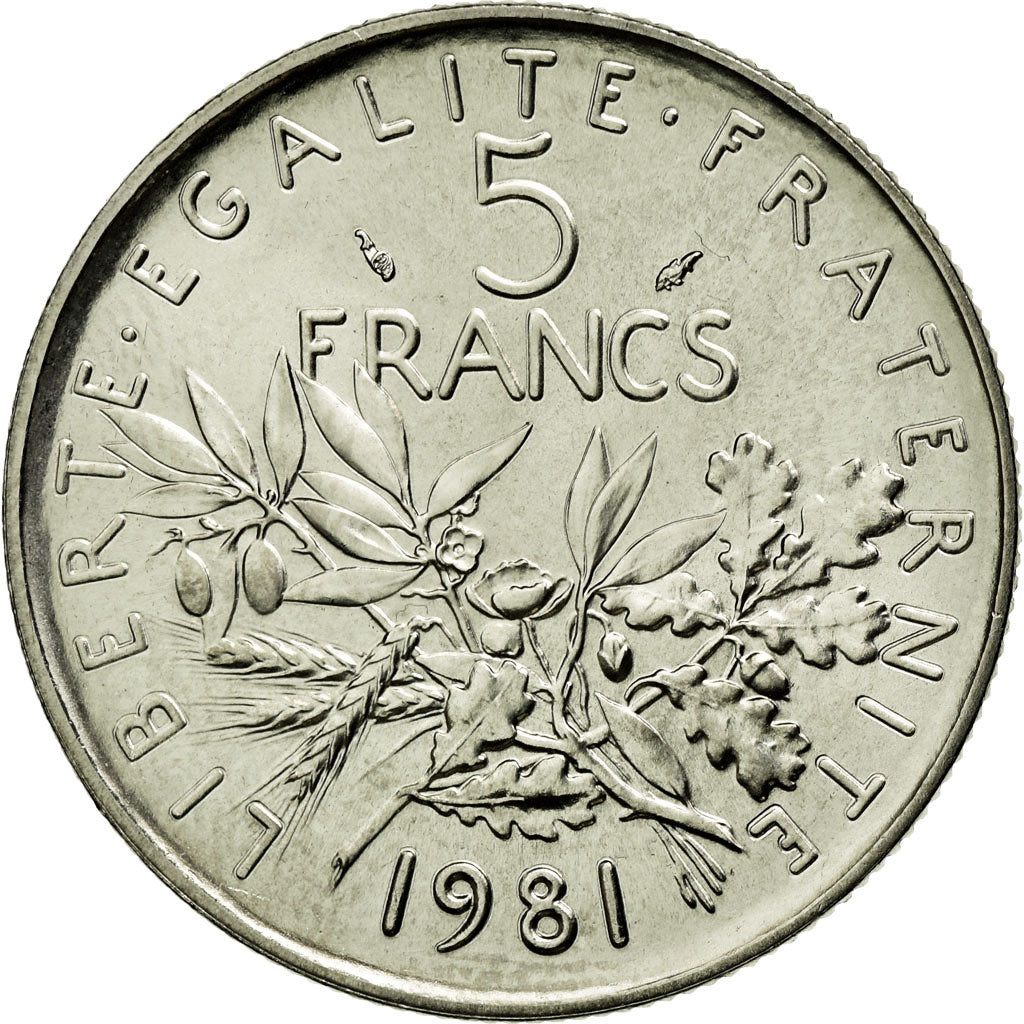 Coin, France, Semeuse, 5 Francs, 1981, Paris, MS(65-70), Nickel Clad