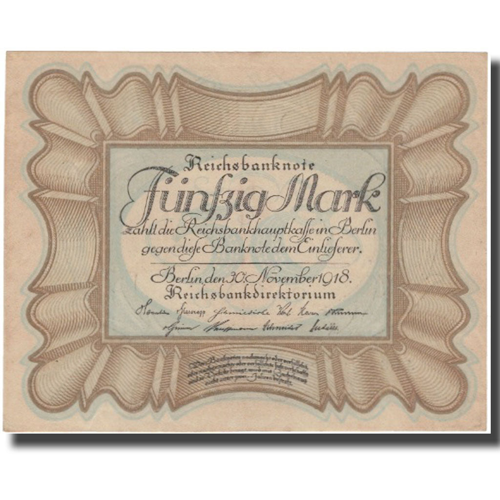 Biljet, Duitsland, 50 Mark, 1918, KM:65, TTB