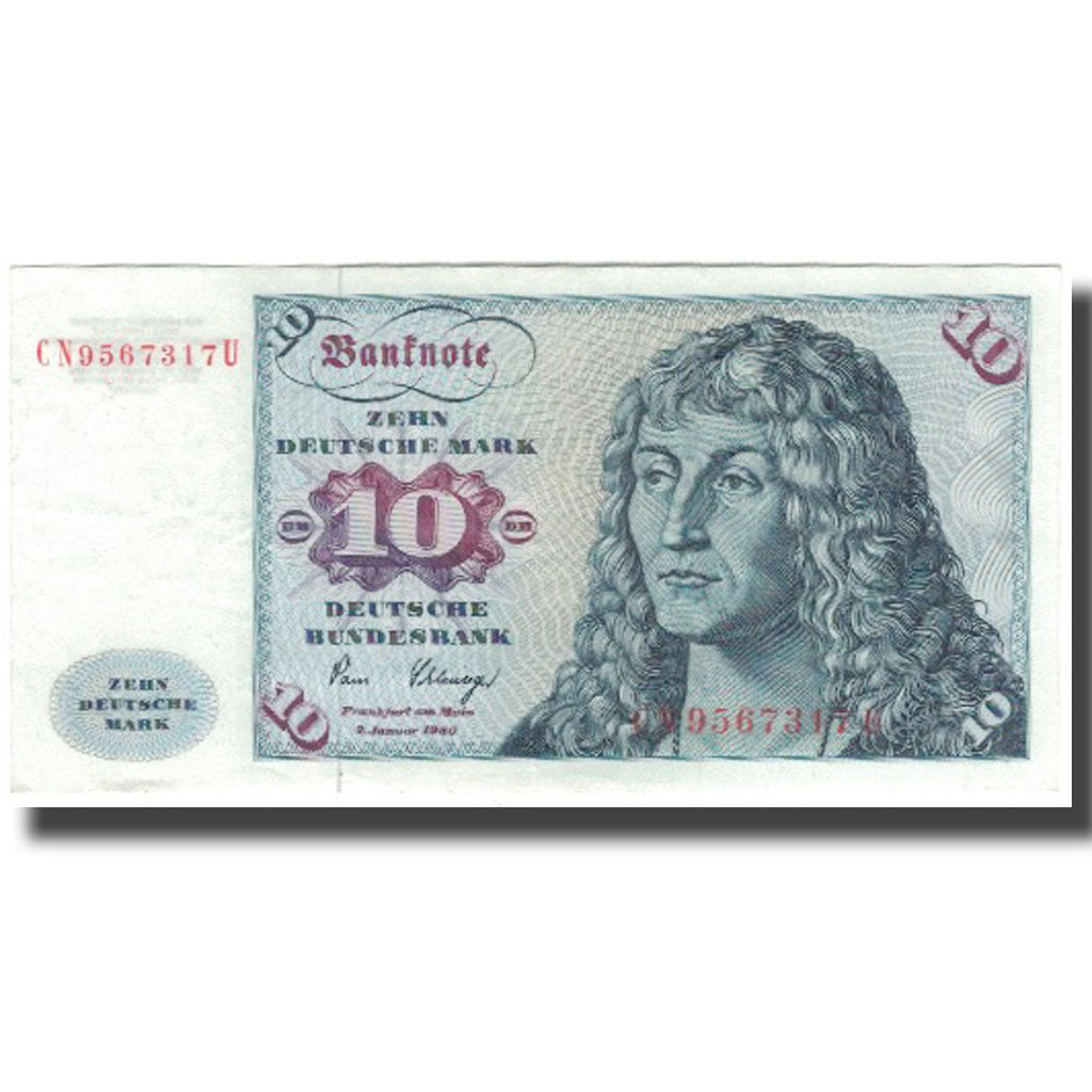 Banknote, GERMANY - FEDERAL REPUBLIC, 10 Deutsche Mark, 1980-01-02, KM:31d