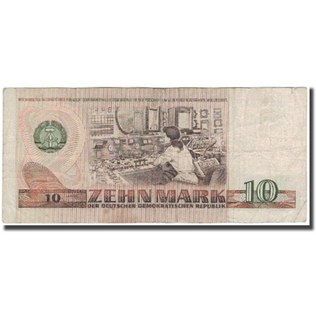 Banknot, Niemcy - NRD, 10 Mark, 1971, KM:28a, VG(8-10)