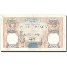 Francia, 1000 Francs, Cérès et Mercure, 1938-10-20, BC+, Fayette:38.30, KM:90c
