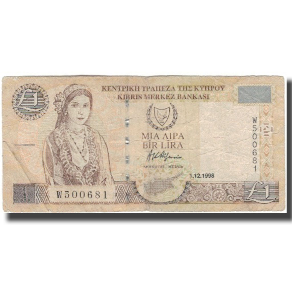 Banknot, Cypr, 1 Pound, 1998-12-01, KM:60b, VG(8-10)