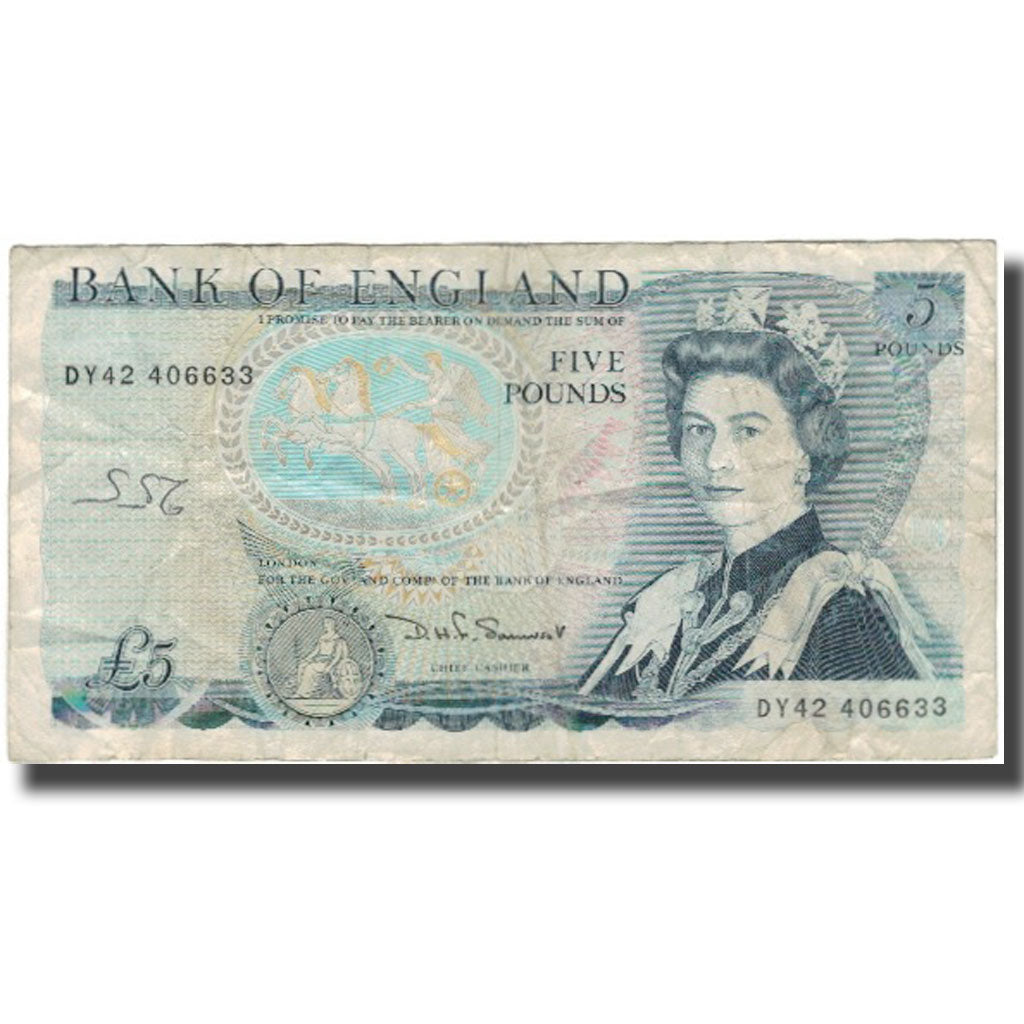 Banknot, Wielka Brytania, 5 Pounds, KM:378c, VG(8-10)