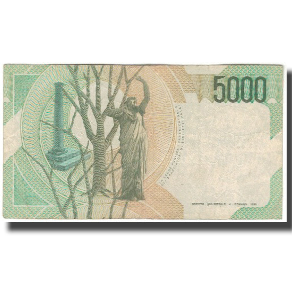 Banconote, Italia, 5000 Lire, KM:111b, B