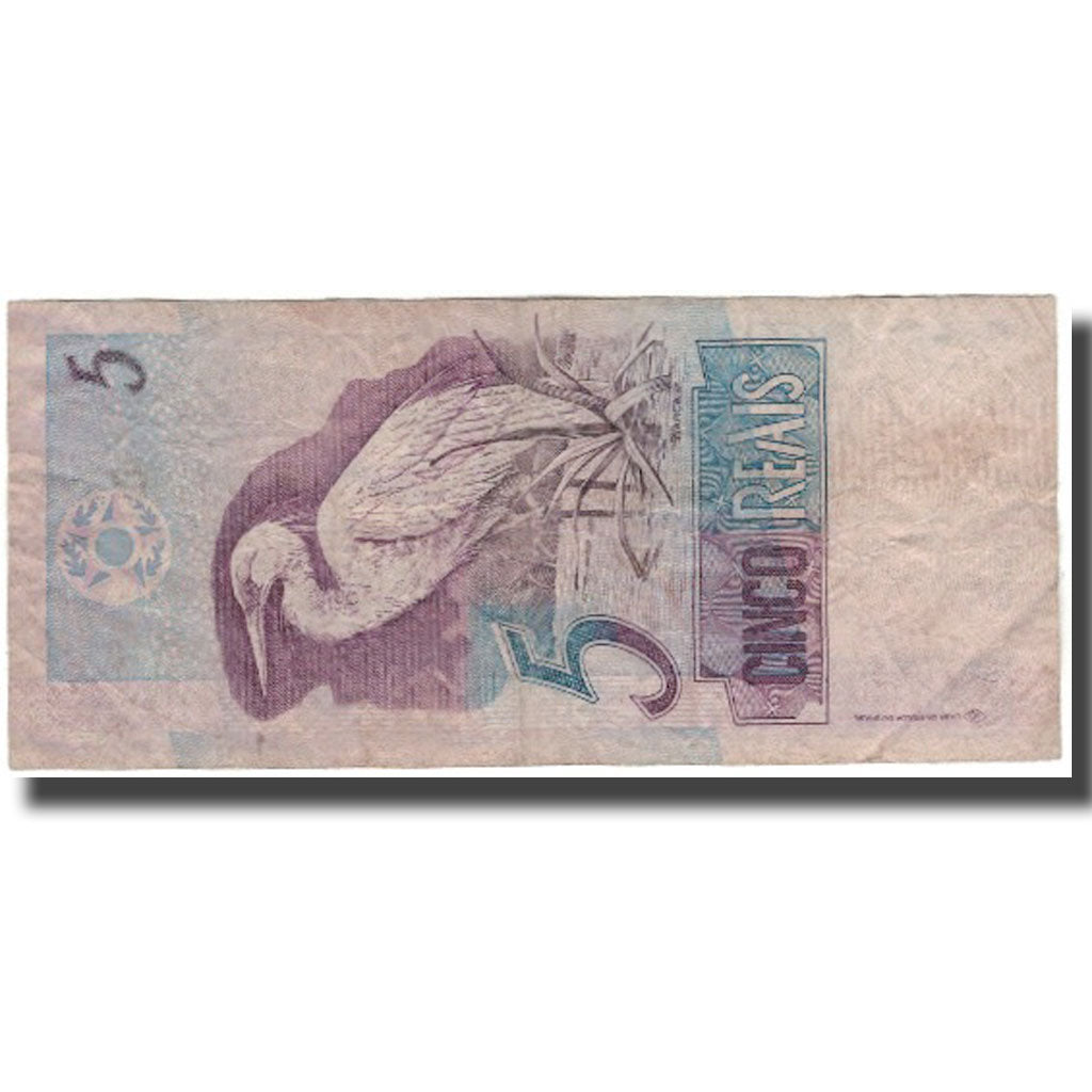 Banknot, Brazylia, 5 Reais, KM:244Aa, VG(8-10)