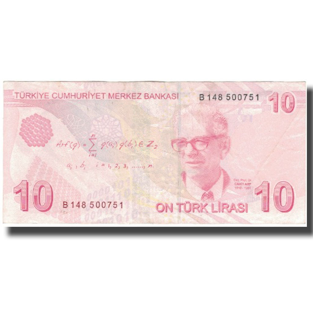 Nota, Turquia, 10 Lira, KM:223, VF(20-25)