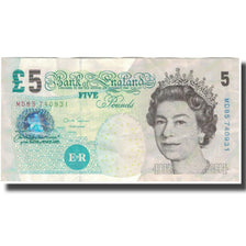 Banknote, Great Britain, 5 Pounds, KM:391d, VF(20-25)