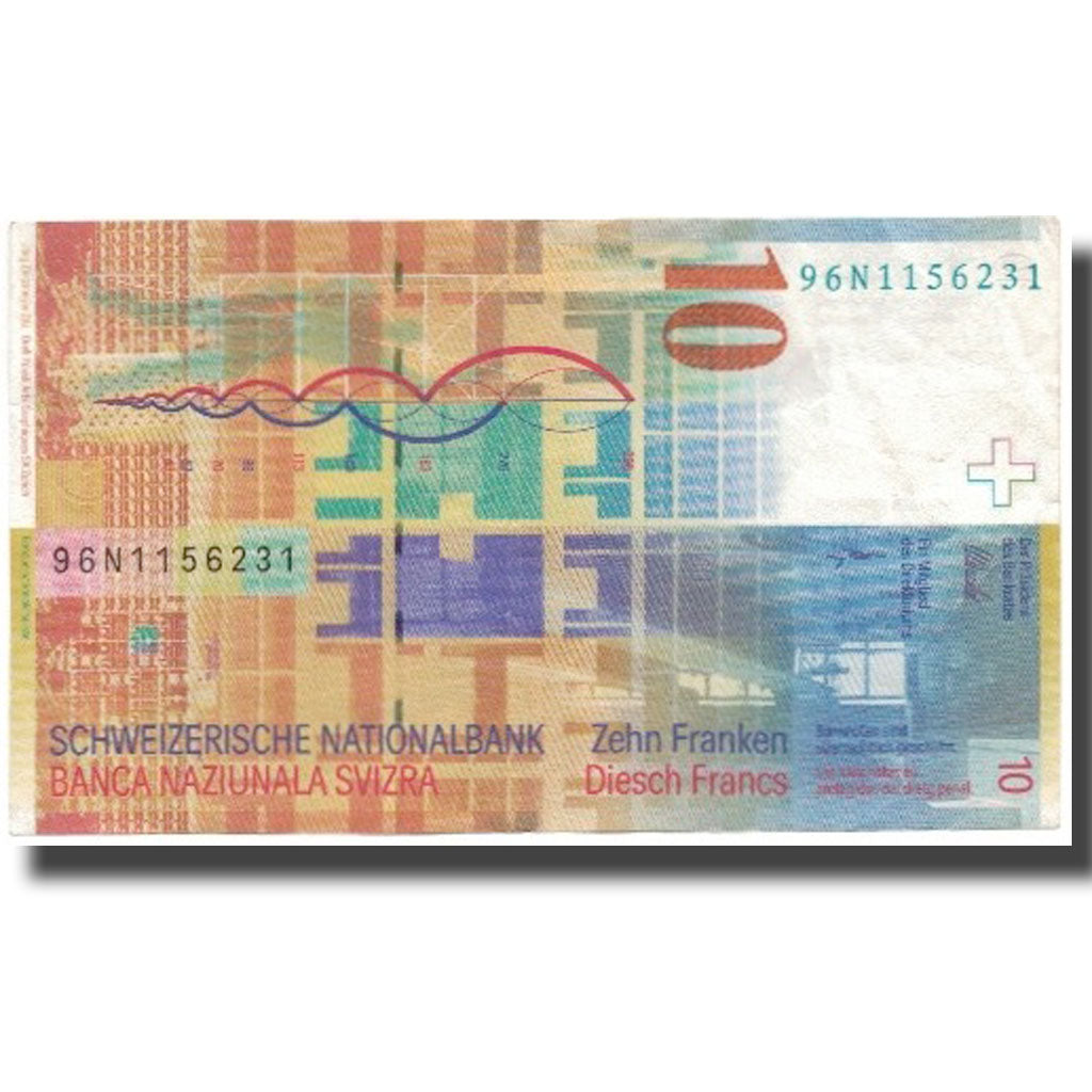 Banknot, Szwajcaria, 10 Franken, KM:66a, EF(40-45)