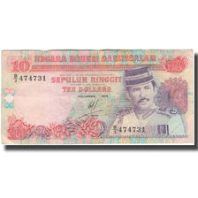 Banknot, BRUNEI, 10 Ringgit, 1989, KM:15, VF(20-25)