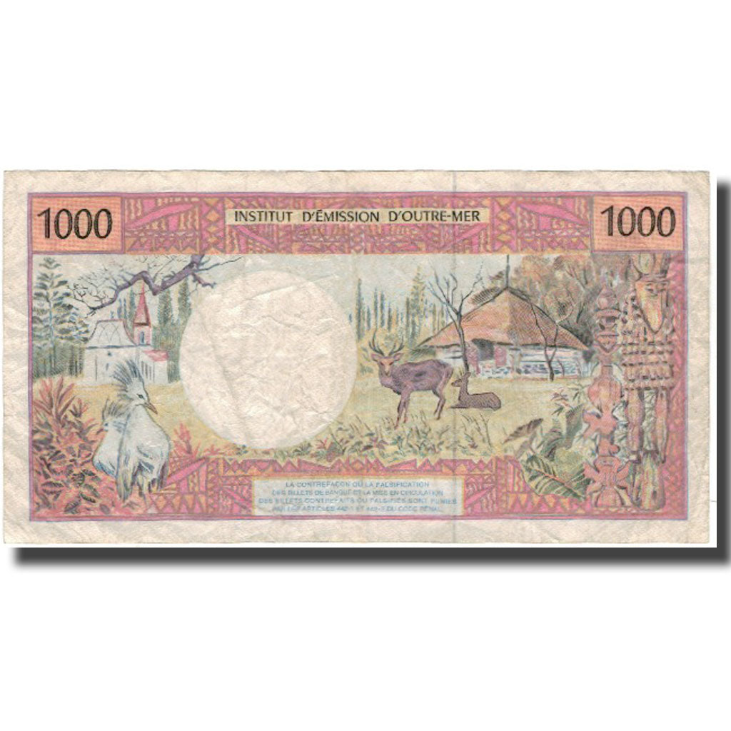 Banknote, French Pacific Territories, 1000 Francs, KM:2b, VG(8-10)