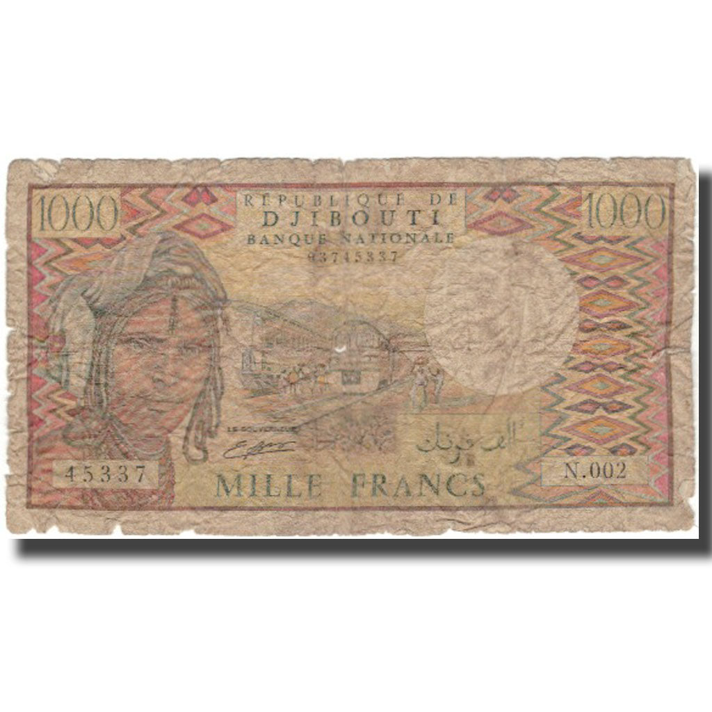 Banknot, Dżibuti, 1000 Francs, KM:37b, AG(1-3)