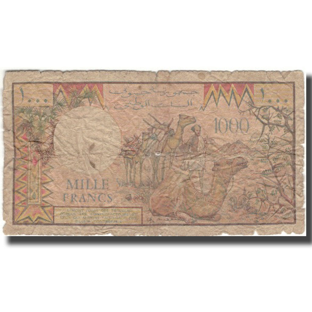 Banknot, Dżibuti, 1000 Francs, KM:37b, AG(1-3)