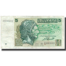 Billet, Tunisie, 5 Dinars, 1993-11-07, KM:86, TB