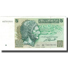 Banknot, Tunisia, 5 Dinars, 1993-11-07, KM:86, EF(40-45)
