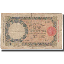 Banknot, Włochy, 50 Lire, KM:54b, VG(8-10)