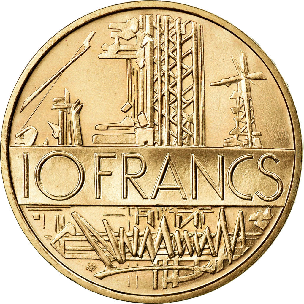 Coin, France, Mathieu, 10 Francs, 1977, MS(65-70), Nickel-brass, Gadoury:814