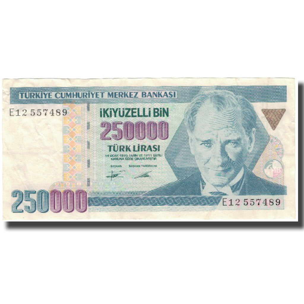 Banknote, Turkey, 250,000 Lira, KM:207, EF(40-45)