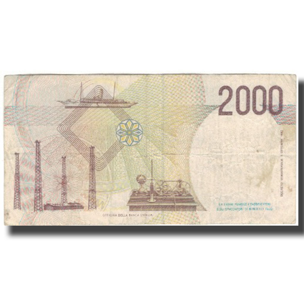 Banconote, Italia, 2000 Lire, KM:115, MB