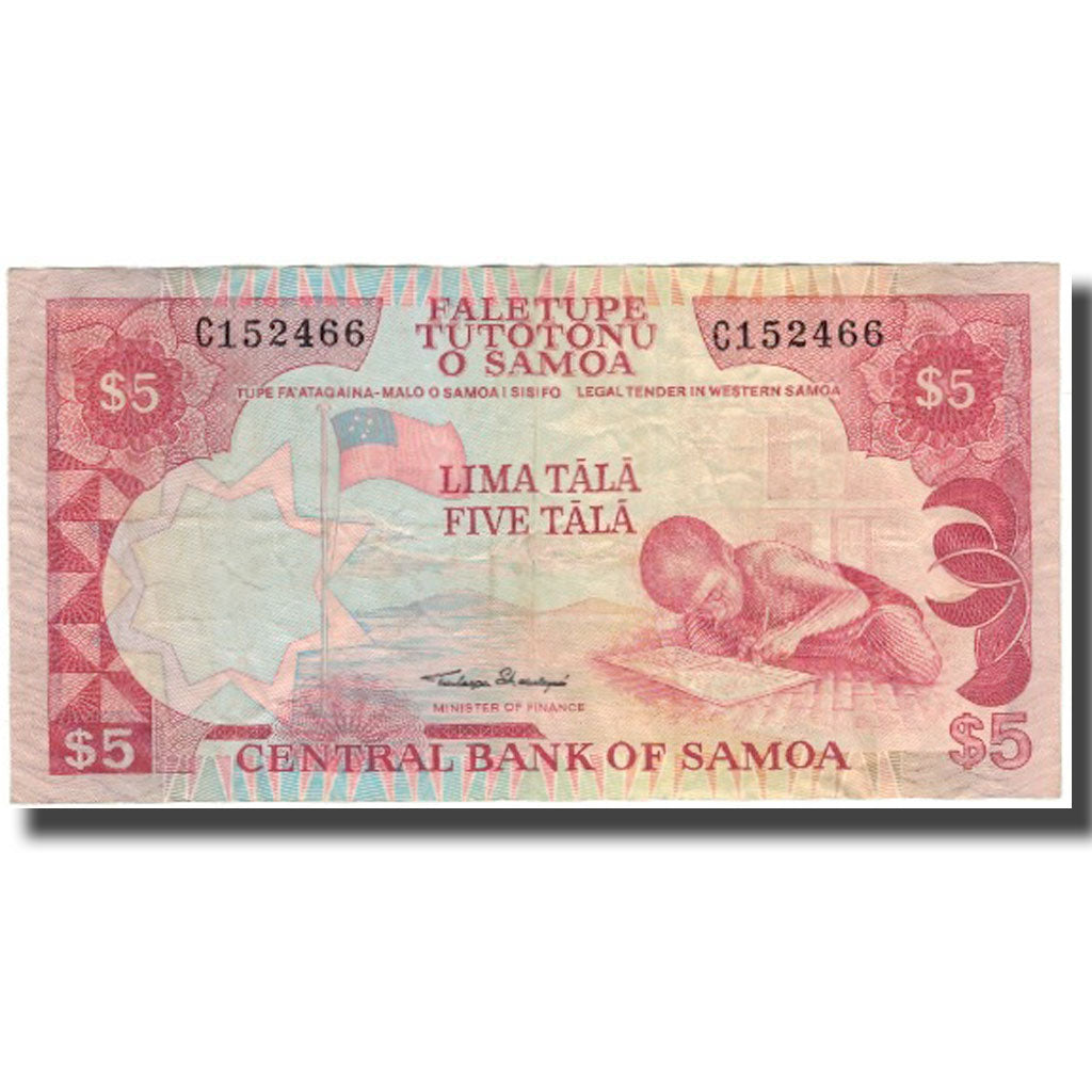 Billete, 5 Tala, Samoa Occidental, KM:26, MBC